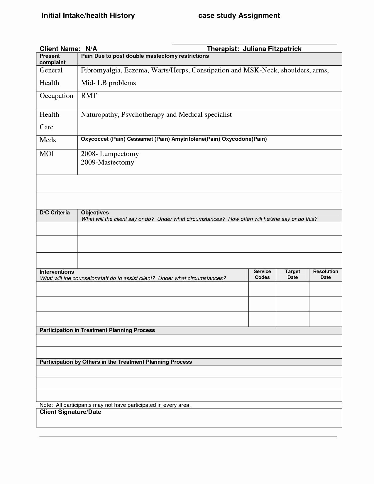 Counseling Treatment Plan Template Pdf Best Of Psychotherapy Treatment Plan Template