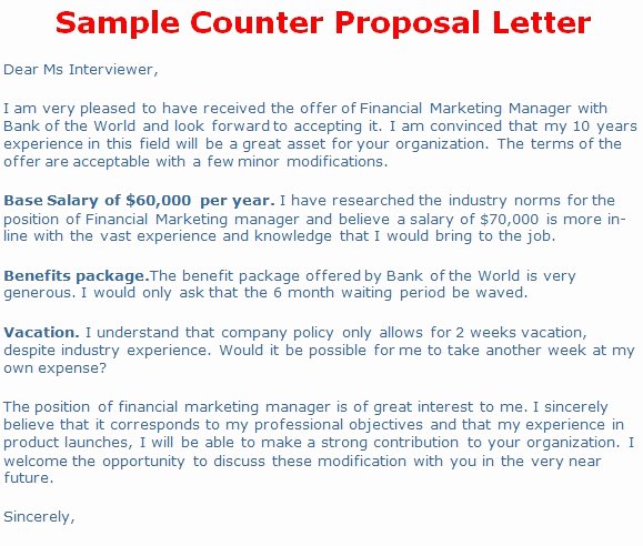 Counter Offer Letter Template Beautiful Business Proposal Letter October 2012