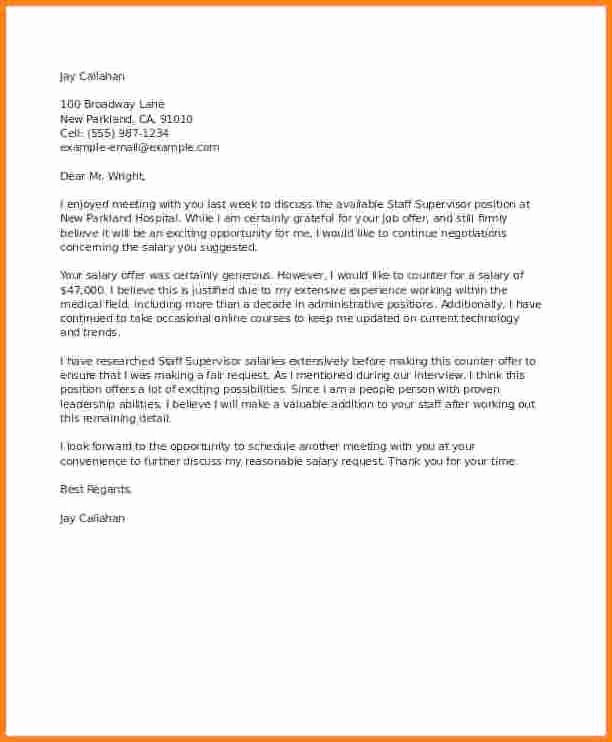 Counter Offer Letter Template Best Of 8 Example Of Counter Offer Letter Salary