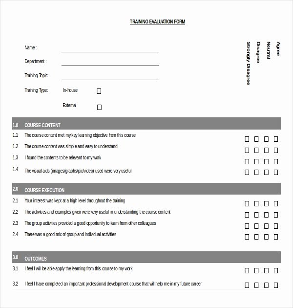 Course Evaluation Template Word Elegant Training Survey Template – 8 Free Word Excel Pdf