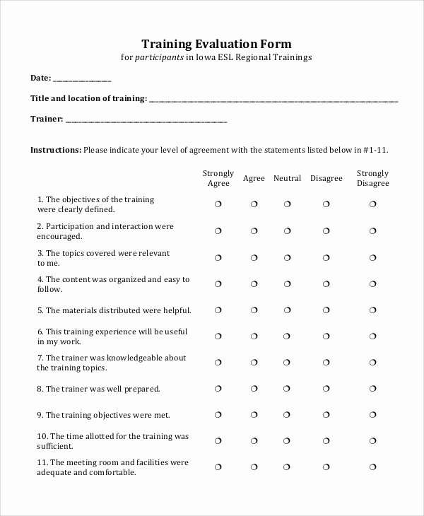 Course Evaluation Template Word Inspirational Sample form 18 Documents In Pdf