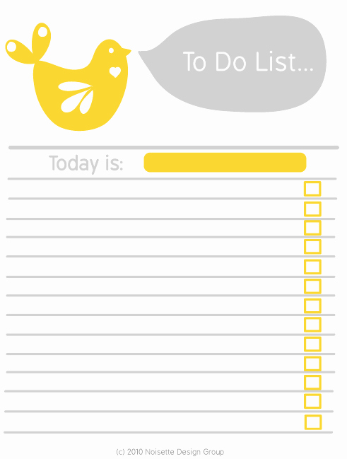 Cute to Do List Template Awesome March 2011