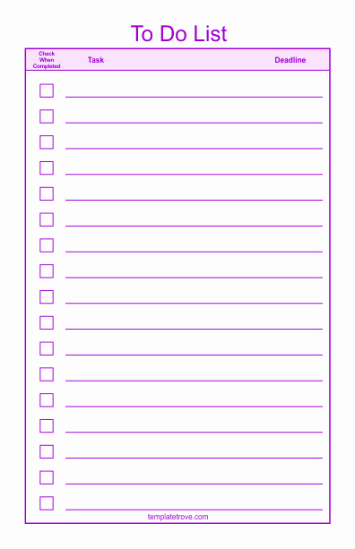 Cute to Do List Template Beautiful to Do Checklist Template 2