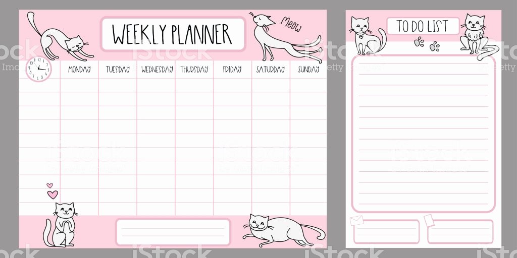 Cute to Do List Template Lovely Weekly Planner Template and to Do List with Different Cute