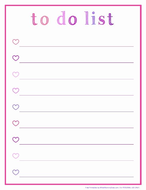 Cute to Do List Template Unique Cute to Do List Template Word