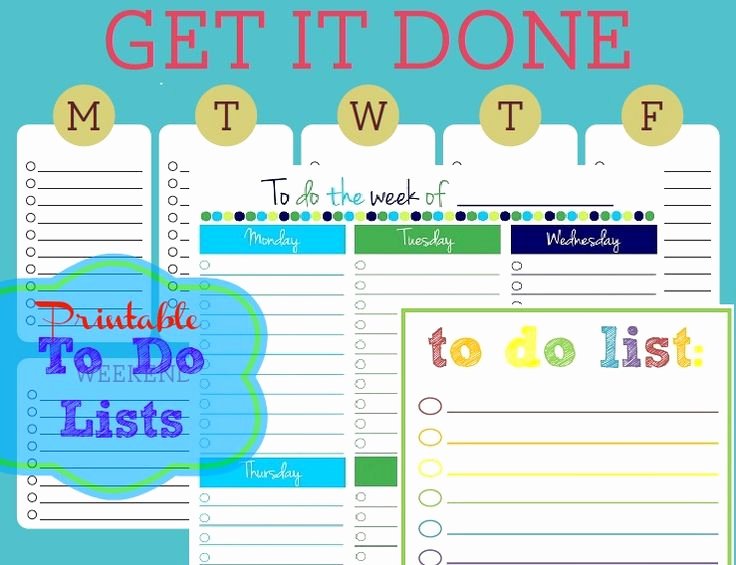 Cute to Do List Template Unique Free Printable to Do Lists – Cute &amp; Colorful Templates