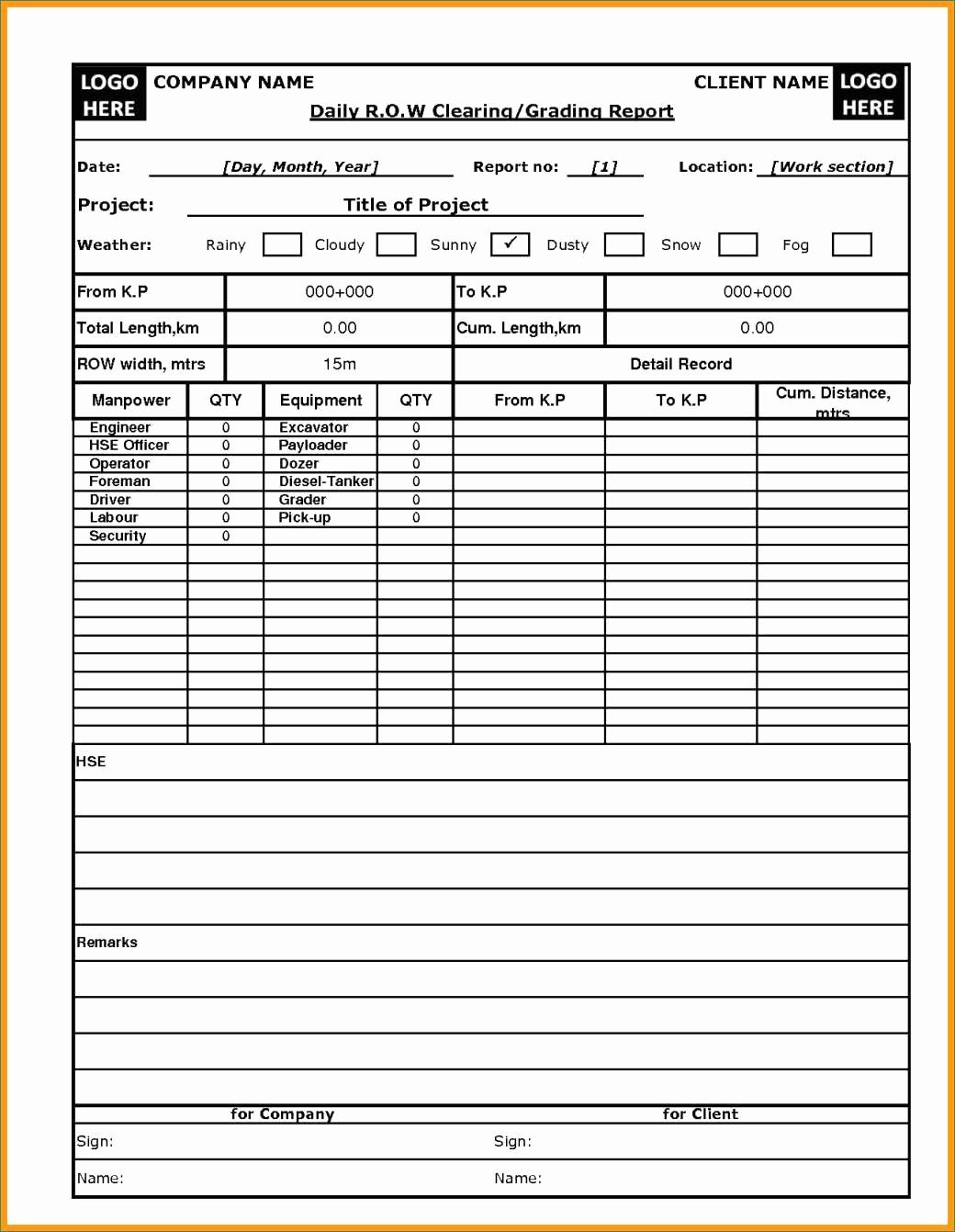 Daily Activity Report Template Inspirational Remarkable Security Ficer Daily Activity Report Sample