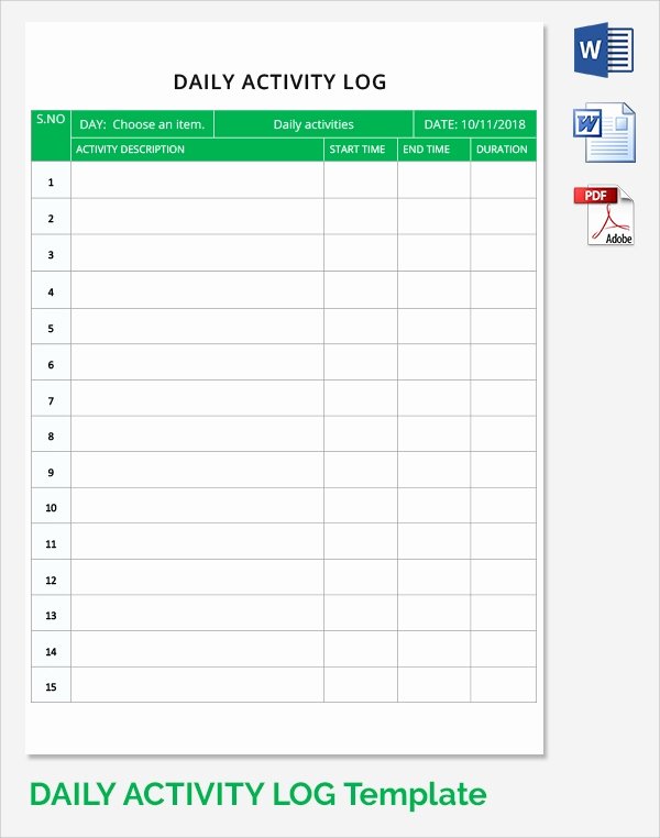 Daily Activity Report Template Inspirational Sample Daily Work Report Template 22 Free Documents In