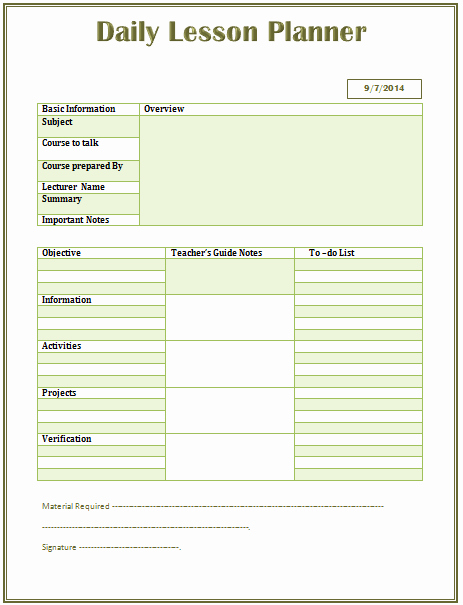 Daily Lesson Plan Template Pdf Best Of Daily Lesson Plan Template Microsoft Word Templates