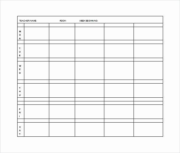 Daily Lesson Plan Template Pdf New Daily Lesson Plan Template for Elementary Teachers – Blank