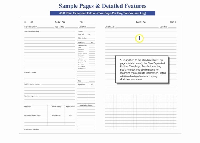 Daily Log Book Template Luxury Construction Daily Log Template Pdf Templates Resume