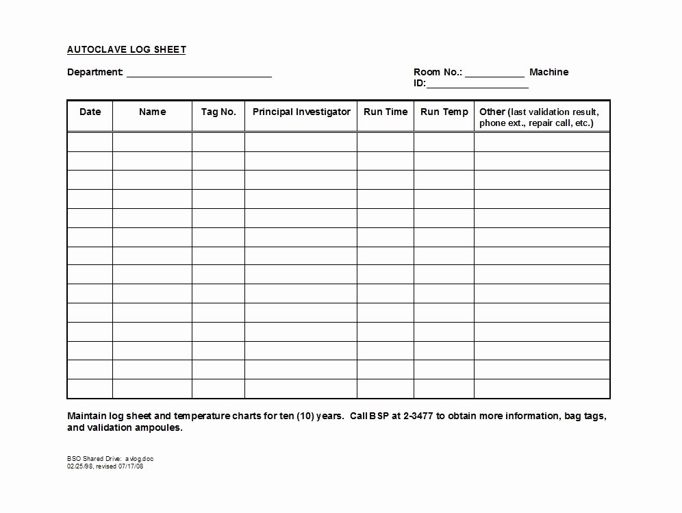 Daily Log Sheet Template Free Elegant 50 Printable Log Sheet Templates [direct Download]