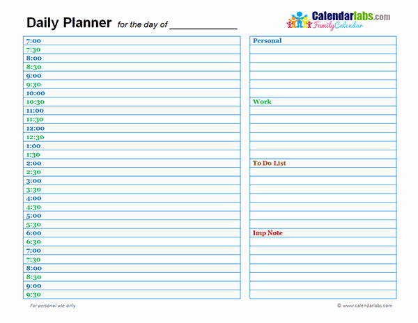 Daily Schedule Template Pdf Awesome 21 Sample Free Daily Schedule Templates &amp; Daily Planners