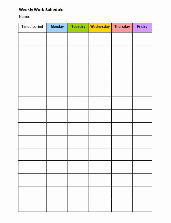 Daily Schedule Template Pdf Inspirational Daily Work Schedule Template