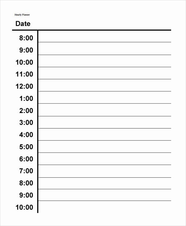 Daily Schedule Template Pdf Inspirational Printable Daily Planner 8 Examples In Pdf Word