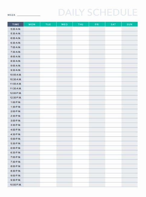 Daily Schedule Template Pdf Luxury Free Agendas Schedules Pdf &amp; Excel Template