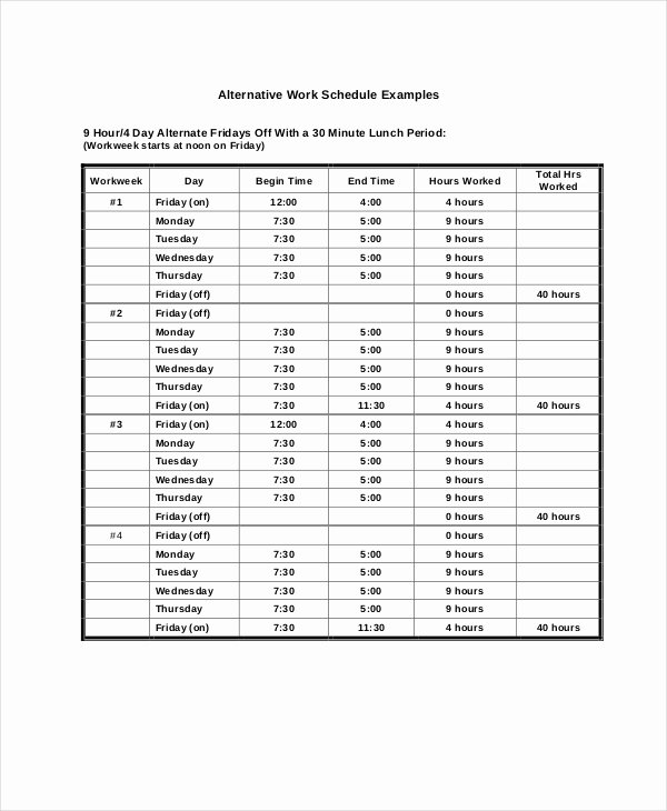 Daily Schedule Template Pdf Unique Daily Schedule Template 9 Free Word Pdf Documents
