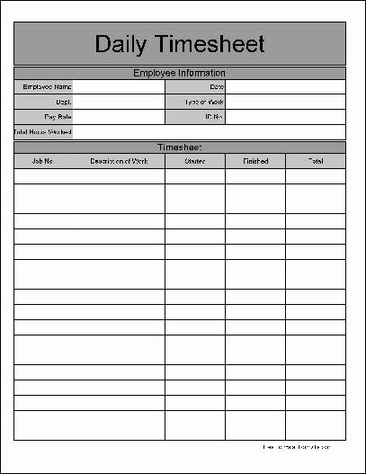 Daily Time Log Template Awesome Daily Work Sheet for Employee