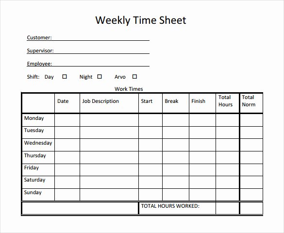 Daily Timesheet Excel Template Fresh Weekly Timesheet Template Word – Emmamcintyrephotography