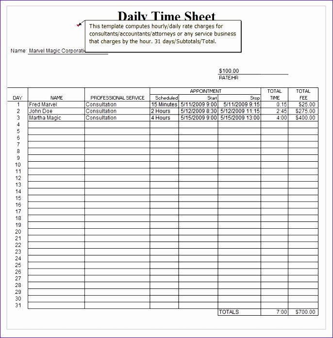 Daily Timesheet Excel Template Luxury 12 Daily Timesheet Template Excel 2010 Exceltemplates