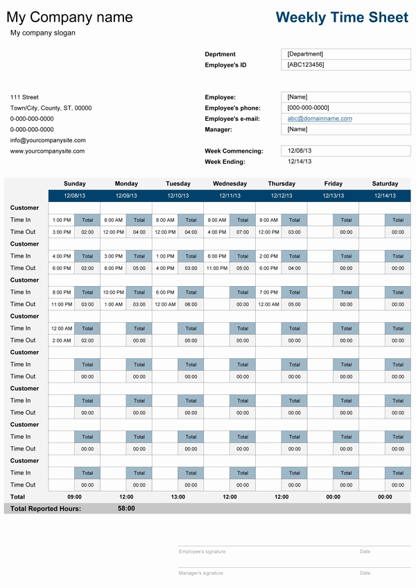 Daily Timesheet Excel Template New Timesheet for Multiple Jobs