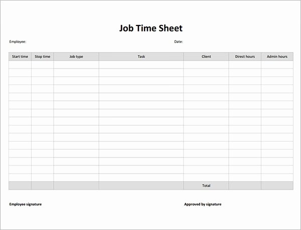 Daily Timesheet Template Free Printable Lovely Time Sheet Calculator Templates 15 Download Free