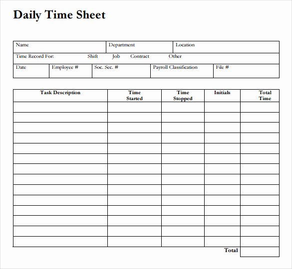 Daily Timesheet Template Free Printable Luxury Daily Time Sheet Printable Printable 360 Degree