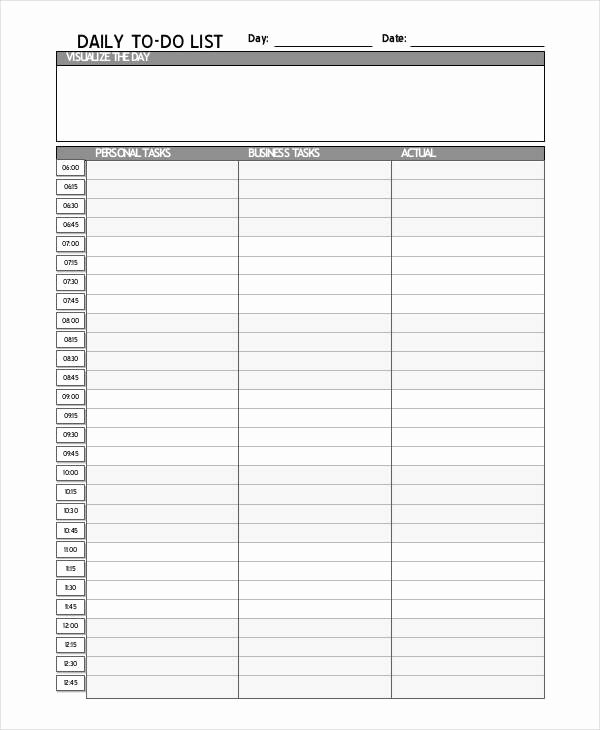 Daily to Do List Template Lovely Daily to Do List Pdf