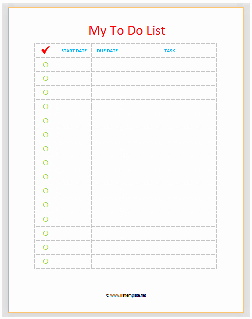 Daily to Do List Template Lovely Daily to Do List Template List Templates