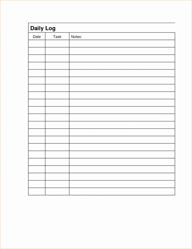 Daily Work Log Template Best Of Daily Work Log Template