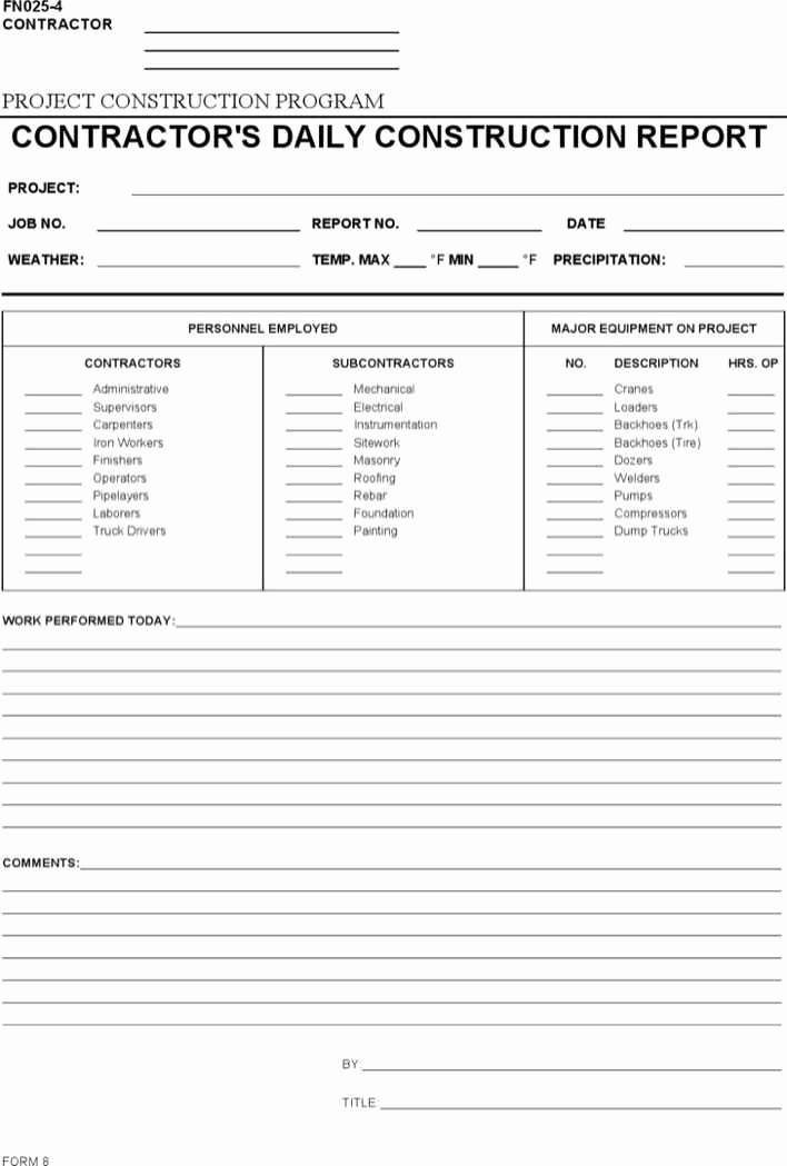 Daily Work Log Template Inspirational Download Construction Daily Work Log Template for Free