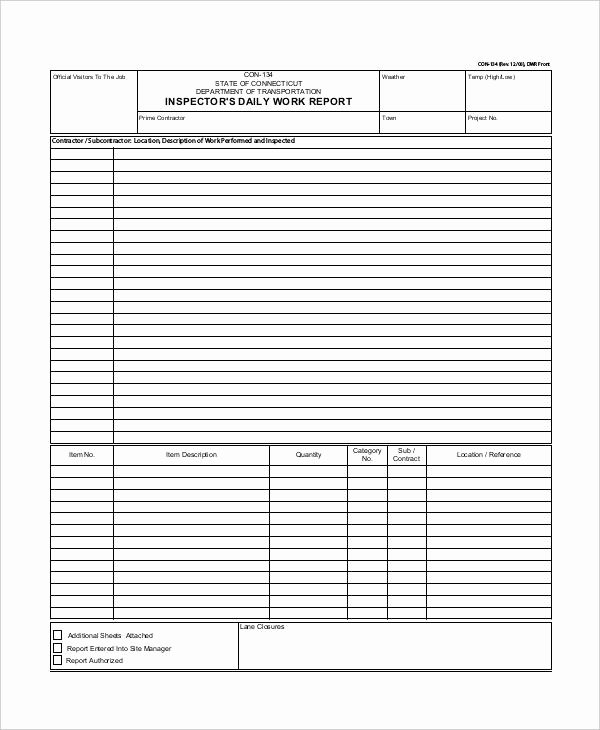 Daily Work Report Template New Sample Daily Work Report Template 22 Free Documents In