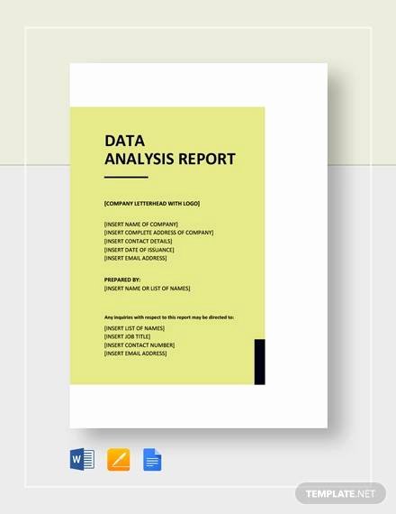 Data Analysis Report Template Elegant Sample Data Analysis Report 8 Documents In Word Ppt Pdf