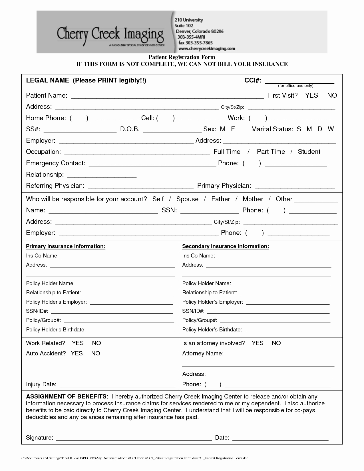 Dental Patient Registration form Template Elegant Best S Of Printable Patient Registration forms