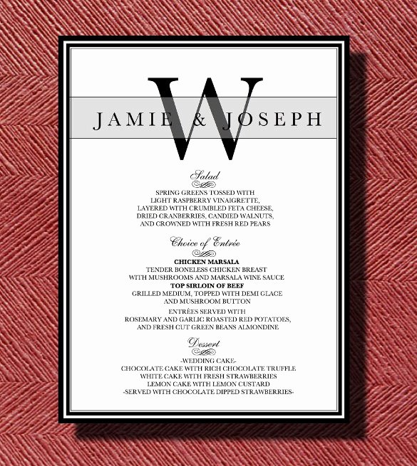 Dinner Party Menu Template Awesome Dinner Menu Templates 35 Free Word Pdf Psd Eps