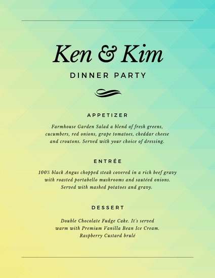 Dinner Party Menu Template Luxury Customize 197 Dinner Party Menu Templates Online Canva