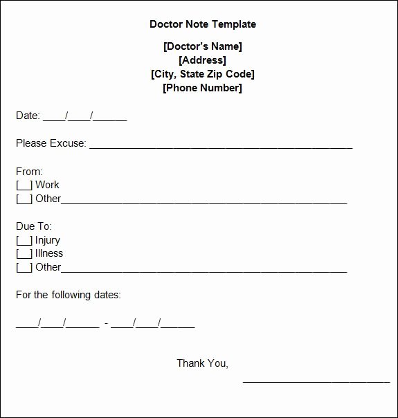 Doctor Excuse Note Template Lovely Best 25 Doctors Note Template Ideas On Pinterest
