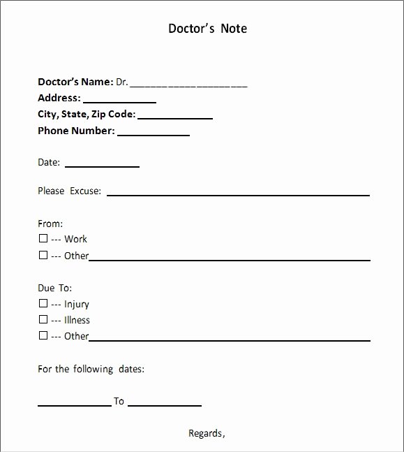 Doctor Excuse Template for Work Elegant Printable Minute Clinic Doctors Note Template