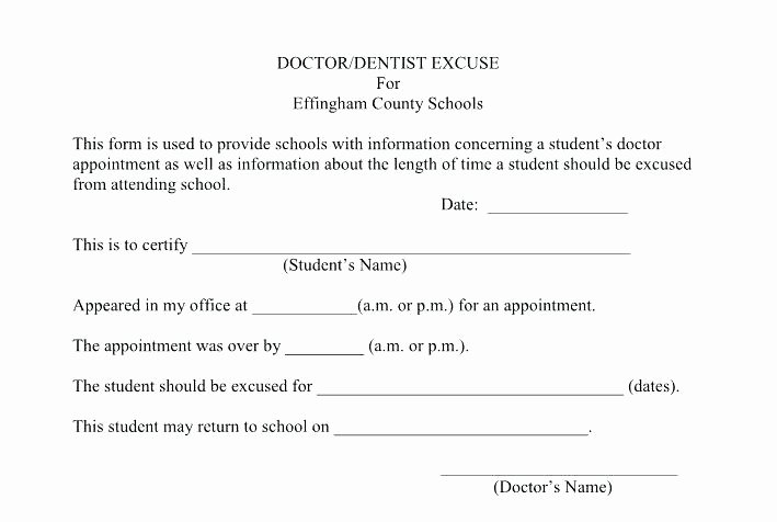 Doctor Excuse Template for Work New Azulnaranja