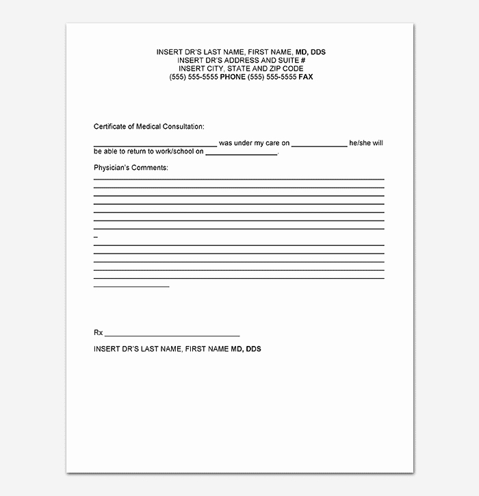 Doctor Note Template Pdf Unique 40 Fake Doctors Note Template Download [pdf Doc]
