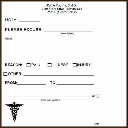 Doctor Notes for School Templates Awesome Fake Doctors Note