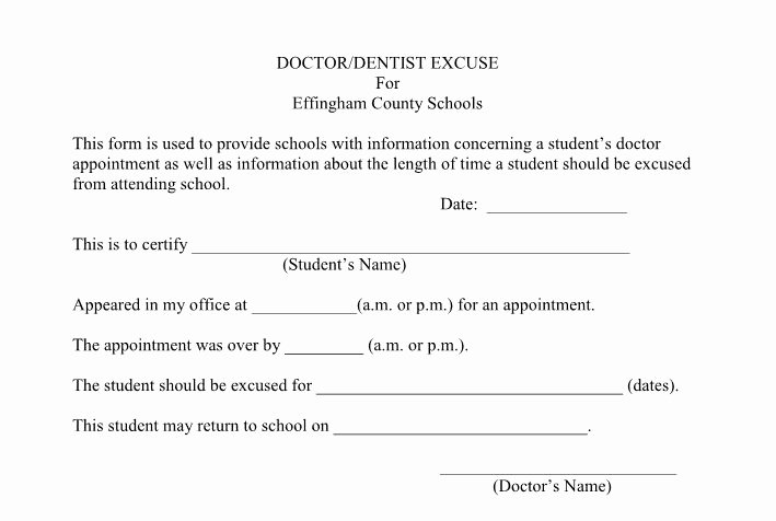 Doctor Notes for School Templates Elegant 25 Free Doctor Note Excuse Templates Template Lab