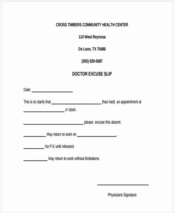 Doctors Excuses for Work Template Beautiful 37 Free Doctors Note Templates