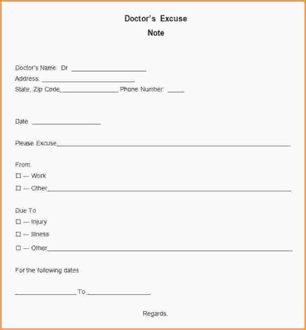 Doctors Excuses for Work Template Lovely 41 soft Free Printable Doctor Excuse Notes