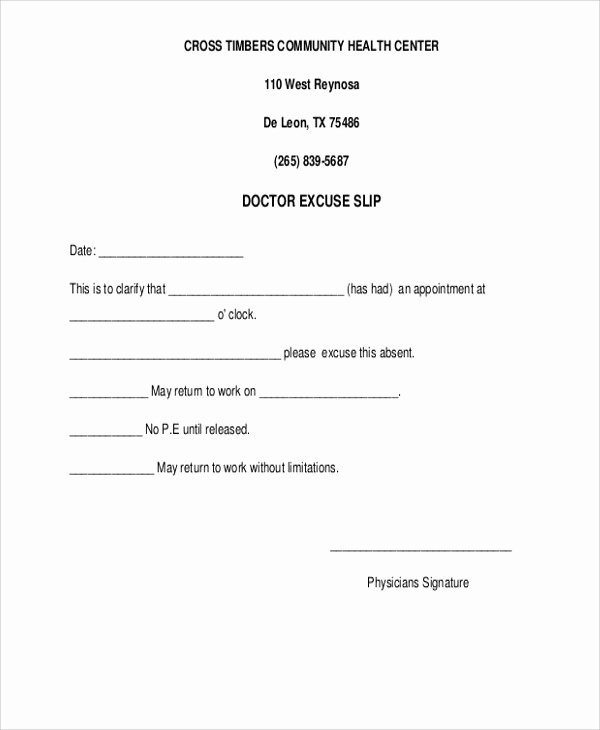 Doctors Note for School Template Luxury 37 Free Doctors Note Templates