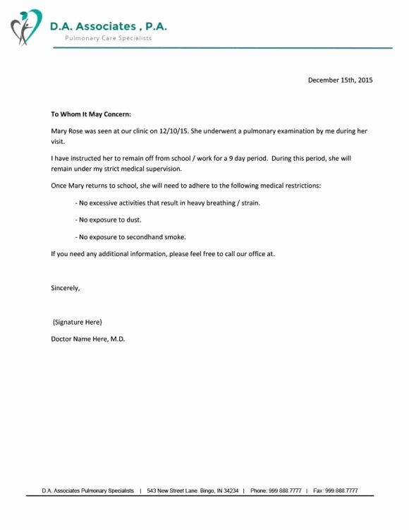 Doctors Note for Work Template New 40 Fake Doctors Note Template Download [pdf Doc]
