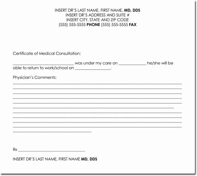 Doctors Note Template Microsoft Word Unique Doctor S Note Templates 28 Blank formats to Create