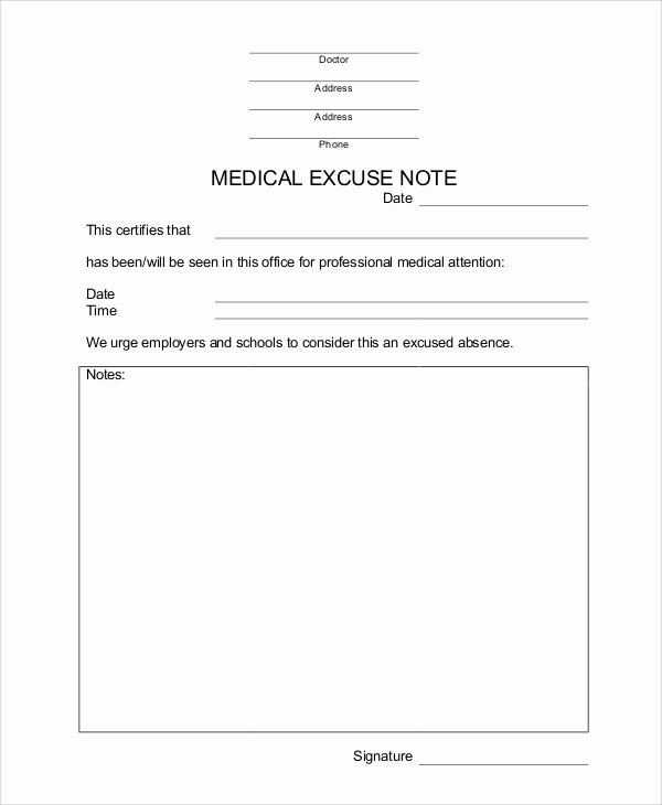 Doctors Note Template Microsoft Word Unique Sample Doctors Note 11 Documents In Word Pdf