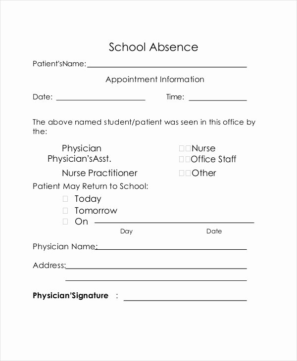 Doctors Notes for School Template Elegant 37 Free Doctors Note Templates