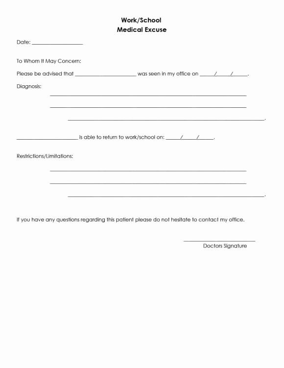 Doctors Notes for School Template Inspirational 42 Fake Doctor S Note Templates for School &amp; Work